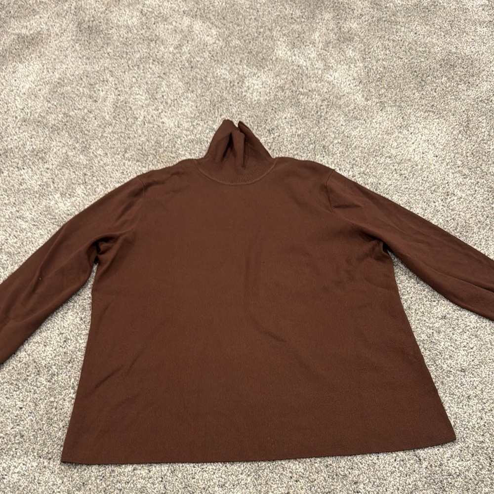 Anna Klein women 's Brown Turtleneck Sweater